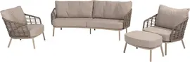 4 Seasons Outdoor stoel-bank loungeset puglia 3-zits latte kopen?