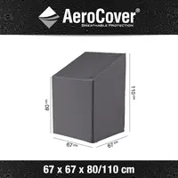 AeroCover stapelstoelhoes 67x67x80/110cm - afbeelding 1