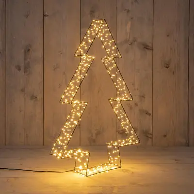 Anna's Collection Kerstverlichting Boom Metaal 3d Zwart H56cm 540LED ...