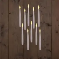 Anna's Collection LED zwevende kaars 3d flame 15 cm wit 10 stuks