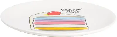 Blond Amsterdam gebaksbordje aardewerk rainbow cake 18x1.5cm multi  - afbeelding 2