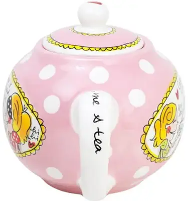 Blond Amsterdam theepot aardewerk even bijkletsen 16x16cm multi  - afbeelding 4