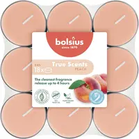 Bolsius geurtheelicht true scents peach 18 stuks kopen?