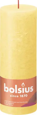 Bolsius stompkaars rustiek shine 6.8x19cm sunny yellow