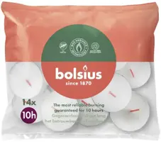 Bolsius theelicht zak 10 uur wit 14 stuks kopen?