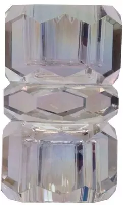 C'est bon kandelaar kristal  4.5x4.5x7.5cm rainbow - afbeelding 1