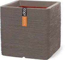 Capi Europe Pot vierkant Rib NL 40x40x40 warm taupe kopen?