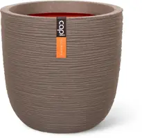 Capi nature bol rib nl kunststof bloempot 54x52 cm warme taupe kopen?