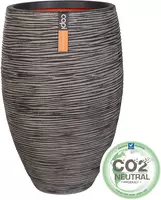 Capi nature elegant deluxe rib nl kunststof bloempot 56x85 cm antraciet - afbeelding 2