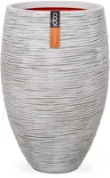 Capi nature elegant deluxe rib nl kunststof vaas 56x85 cm ivoor kopen?