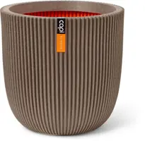 Capi nature groove nl bol bloempot 54x52 cm warme taupe kopen?