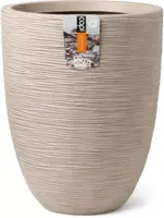 Capi waste elegant laag rib nl kunststof bloempot 46x58 cm terrazzo beige kopen?