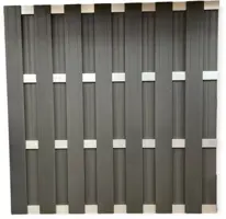 Composiet WPC schutting zwart/Alu 180x180cm kopen?
