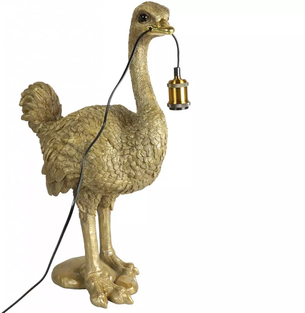 vrijheid bescherming vingerafdruk Countryfield tafellamp polyresin orwell struisvogel 47.5x27x66.5cm goud  kopen? - tuincentrum Osdorp :)