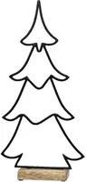 Decoris ornament metaal kerstboom 12x6.5x45cm zwart kopen?