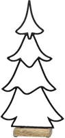 Decoris ornament metaal kerstboom 27x7x55cm zwart kopen?