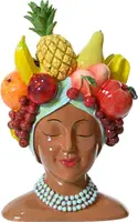 Decoris vaas polyresin fruit 13.4x15x23cm multi kopen?