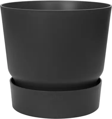 Elho Greenville bloempot 25 cm living black - afbeelding 1