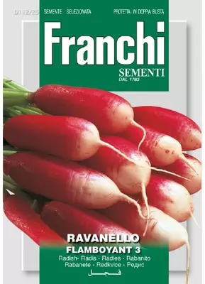 Franchi sementi zaden Radijs, Ravanello Flamboyant 3 - afbeelding 1