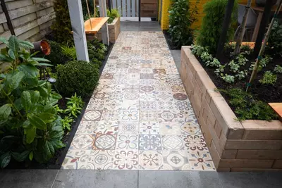 Gardenlux Gecoate Tegels Designo Mosaic Terra 60x60x3 cm - afbeelding 3