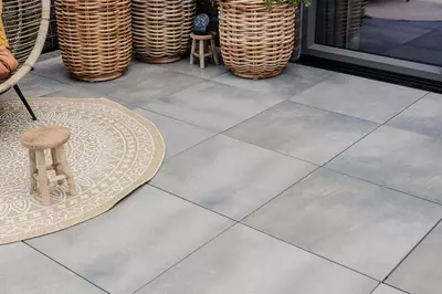 Gardenlux Keramische Tegels Ceramica Terrazza Beton Light Grey  59,5x59,5x2 cm - afbeelding 3