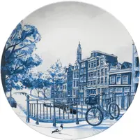 Heinen Delfts Blauw decoratiebord keramiek amsterdam modern 26.5x2.5cm delfts blauw kopen?