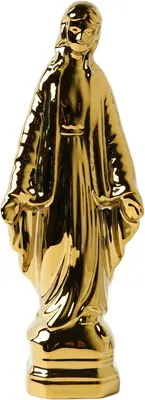 Heinen Delfts Blauw ornament keramiek madonna 5x7x21cm goud