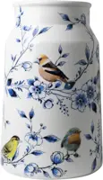 Heinen Delfts Blauw vaas melkbus keramiek bosvogels 19x30cm delfts blauw kopen?