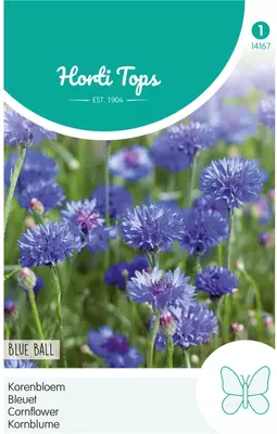 Horti tops zaden centaurea, korenbloem blue ball - afbeelding 1