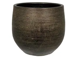 HS Potterie Tokio bloempot keramiek 32x30cm goud kopen?