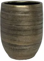 HS Potterie Vaas keramiek 29x50cm goud kopen?