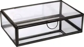 Juwelendoos glas rechthoek 13x20x8cm zwart kopen?