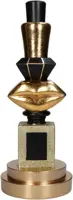Kersten kandelaar polyresin cosmetica 12x31cm goud kopen?