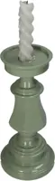 Kersten kandelaar polyresin rond 11x25cm groen kopen?