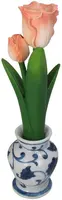 Kersten kandelaar polyresin tulp 9.5x9x31cm perzik kopen?