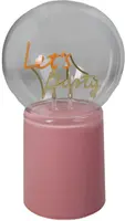 Kersten ornament glas let's party 12x21cm roze, transparant kopen?