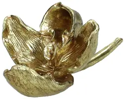 Kersten ornament polyresin bloem 13.5x9.5x20.5cm goud - afbeelding 1