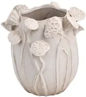 Kersten vaas aardewerk lotus 26.5x25.5x26.5cm wit kopen?