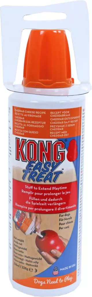 Kong hond Easy Treat spuitbus, Cheddar cheese pasta - afbeelding 1