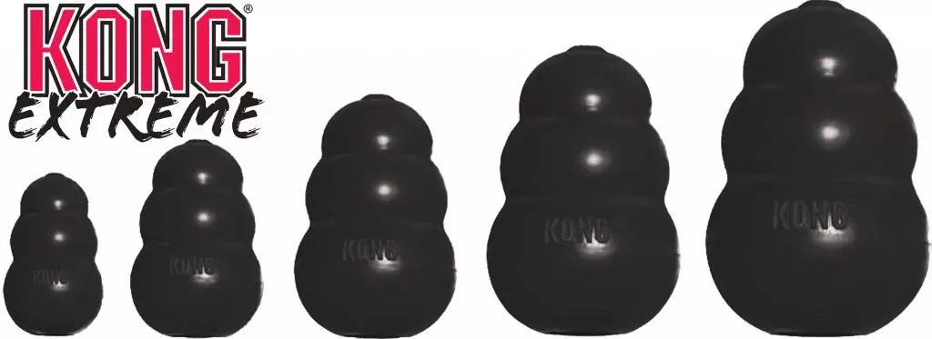 Kong hond Extreme rubber “S”, zwart - afbeelding 2