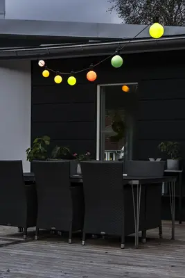 Konstsmide Snoer 10 LED globe verlichting 5 meter pastel wit - afbeelding 5