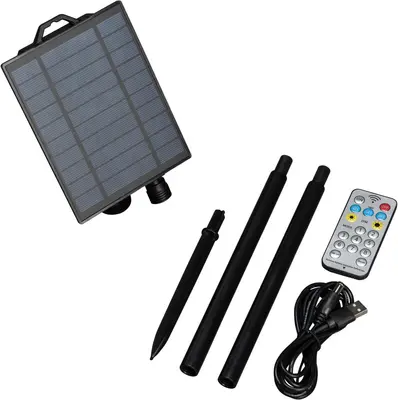 Konstsmide Solar sensor dimmer 2 lithium accu - zwart - afbeelding 1