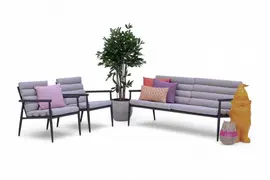 Lesli Living stoel-bank loungeset citrus antraciet kopen?