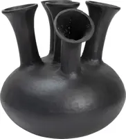 Lesli Living tulpenvaas metaal rond 30x30cm zwart kopen?