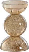 Light & Living kandelaar glas itinga 9.5x15.5cm amber kopen?