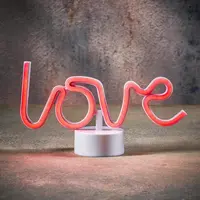 Luca Lighting led verlichting acryl love 16x8.5x28cm roze kopen?