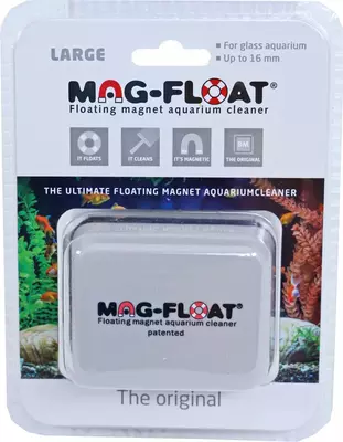 Mag-Float algenmagneet drijvend vierkant,voor glas van maximaal 20 mm dik