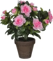 Mica Decorations kunstplant azalea 27cm roze - afbeelding 1
