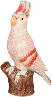 Mica Decorations ornament steen papegaai 18x12x32cm roze kopen?