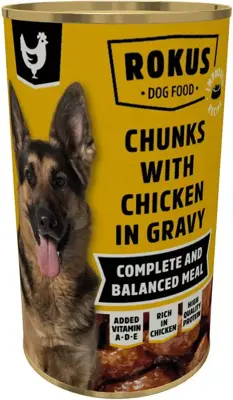 Rokus chunks dog adult chicken 1240g